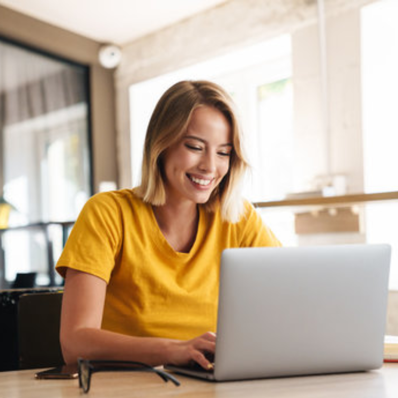 Woman on computer